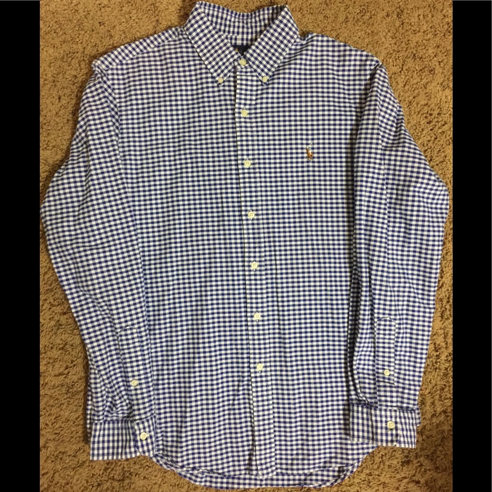 Polo Ralph Lauren LS Oxford Blue Checkered